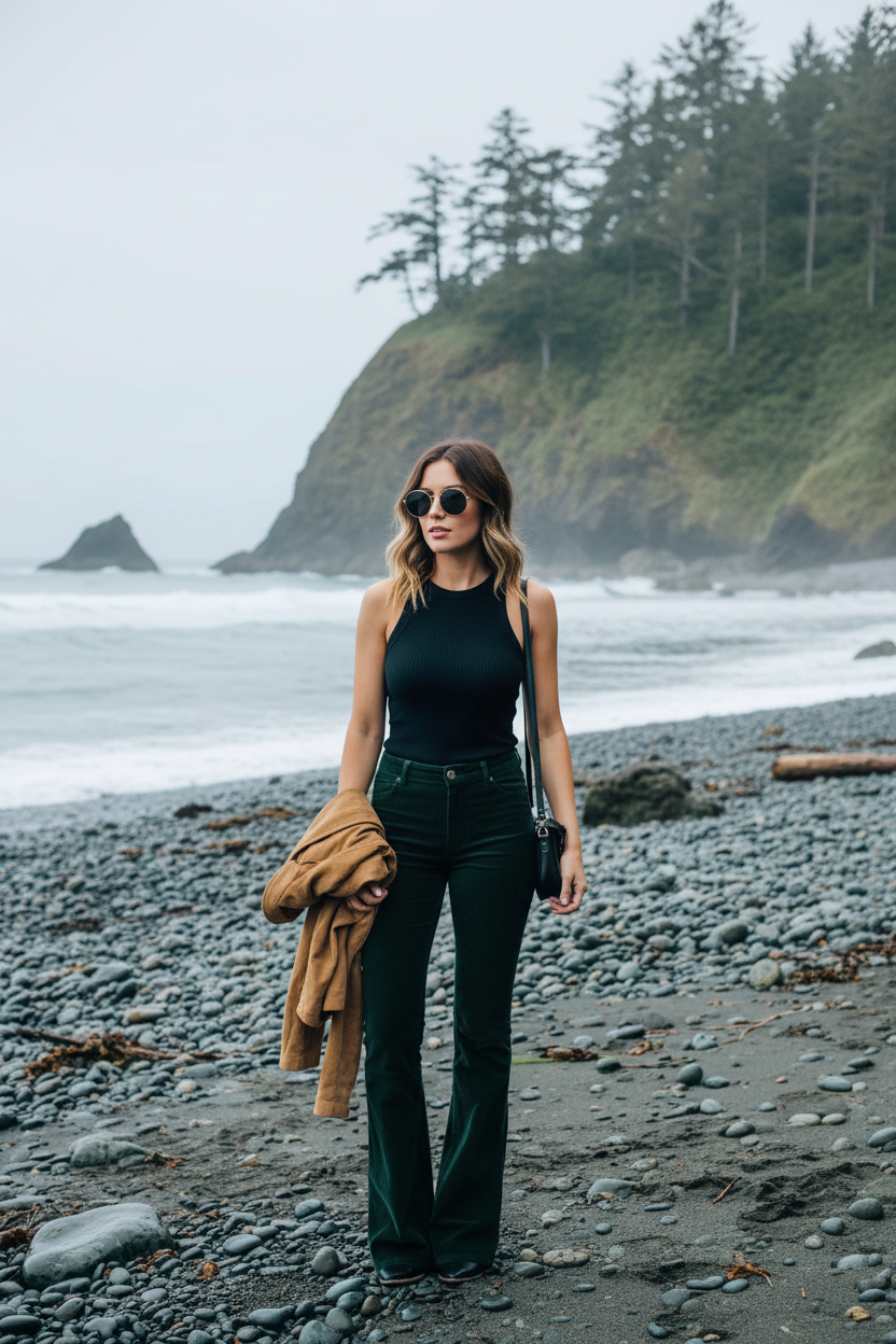 Corduroy Flare Pants