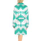 Turquoise Aztec Women's Western Bath Robe - Qu!rk Boutique