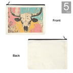 Baha Ranch Pop Western Skull Cosmetic Bag Pack of 5 Made in America - Qu!rk Boutique