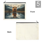 Baha Ranch Reflection Highland Cow Cosmetic Bag Made in America - Qu!rk Boutique