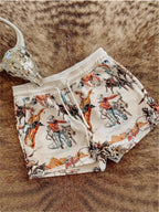 Wild West Rodeo Print Drawstring Shorts - Qu!rk Boutique