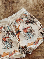 Wild West Rodeo Print Drawstring Shorts - Qu!rk Boutique