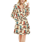 Baha Ranch Got My Boots Western Bath Robe - Qu!rk Boutique