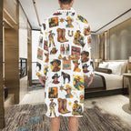Cowboy Collage Western Men's Bath Robe - Qu!rk Boutique