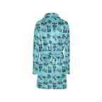 Baha Ranch Blue Cowboy Print Western Bath Robe - Qu!rk Boutique
