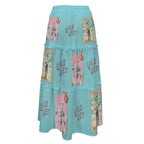 Baha Ranch Retro Pop Western Prairie Maxi Skirt - Qu!rk Boutique