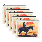 Water Color Cowboy Cosmetic Bag Pack of 5 Made in America - Qu!rk Boutique
