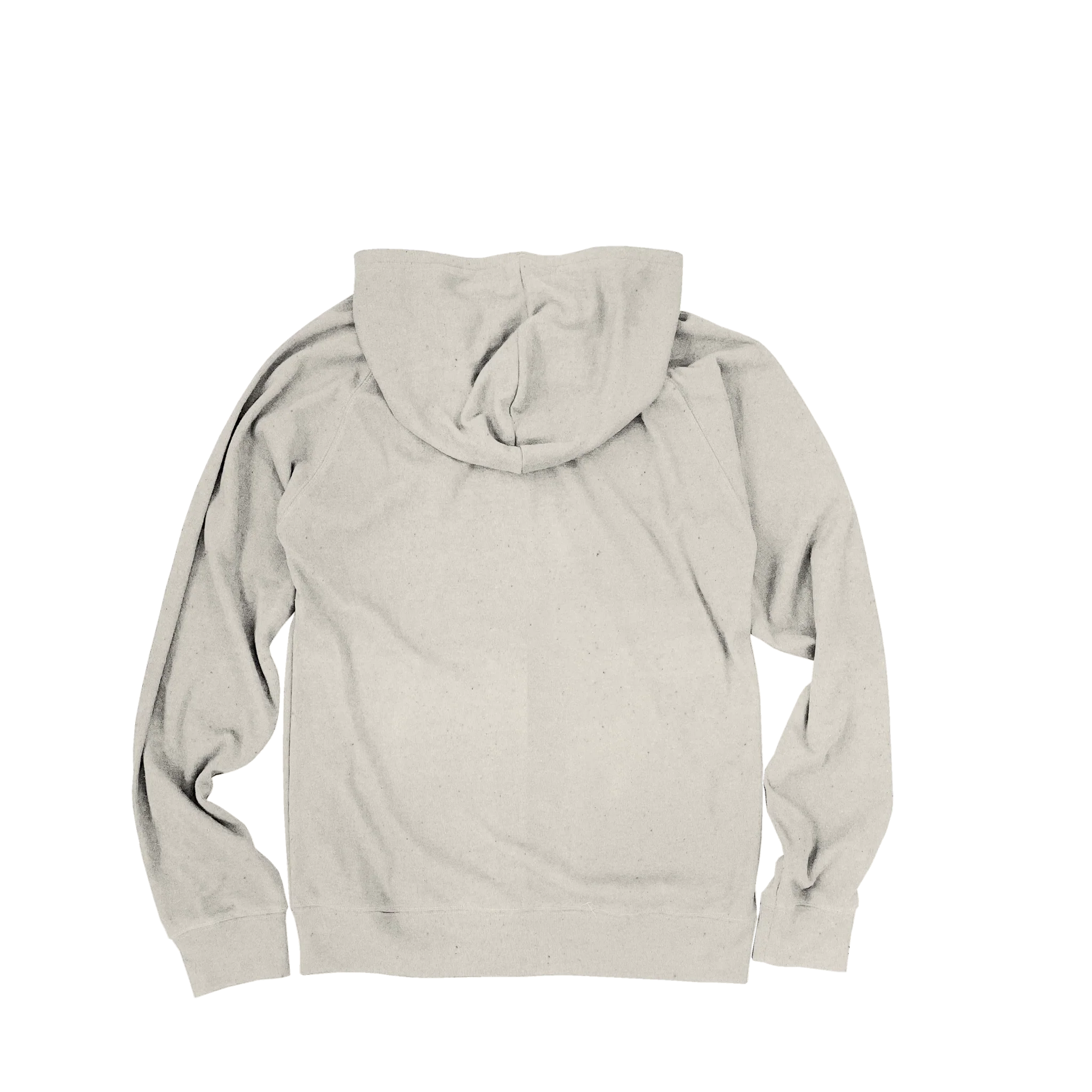 Ivory sustainable hoodie back view, Qu!rk Boutique eco-friendly fashion