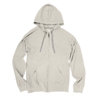 Unisex Heathered Rib Full Zip Hood - Qu!rk Boutique
