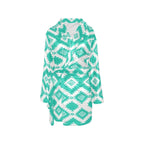 Turquoise Aztec Women's Western Bath Robe - Qu!rk Boutique