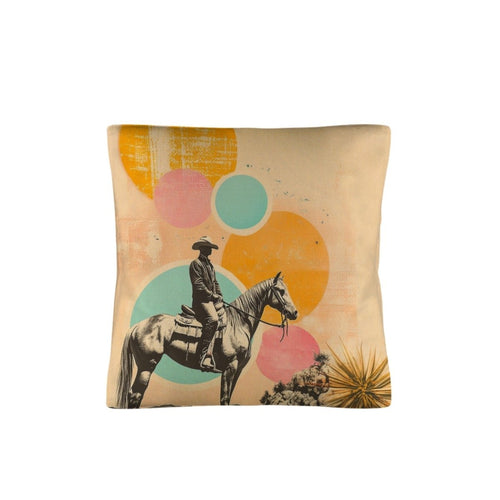 Baha Ranch Retro Pop Western Lost Cowboy Pillow Case Made in America - Qu!rk Boutique