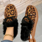 Bow Furry Round Toe Flat Slip-Ons - Qu!rk Boutique
