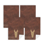 Baha Ranch Tooled Donkey Set of 4 Kitchen Dish Towels Made in America - Qu!rk Boutique