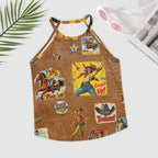 Baha Ranch Vintage Cowgirl Collage Western Tank Top - Qu!rk Boutique