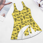 Baha Ranch Cowgirl Graphics Skirted One Piece Swim Suit - Qu!rk Boutique
