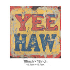 Baha Ranch YEEHAW Vintage Western Velvety Soft Pillow Case Made in America - Qu!rk Boutique