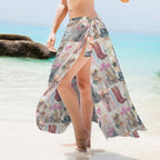 Baha Ranch Painted Cowgirl Beach Swim Coverup Skirt - Qu!rk Boutique