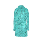 Turquoise Cattle Brands Women's Western Bath Robe - Qu!rk Boutique