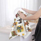 Vintage Cowboy Collage Dish Towel Set of 2 Made in America - Qu!rk Boutique