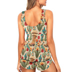 Baha Ranch Cactus and Boots Tankini Boy Shorts Swim Set - Qu!rk Boutique