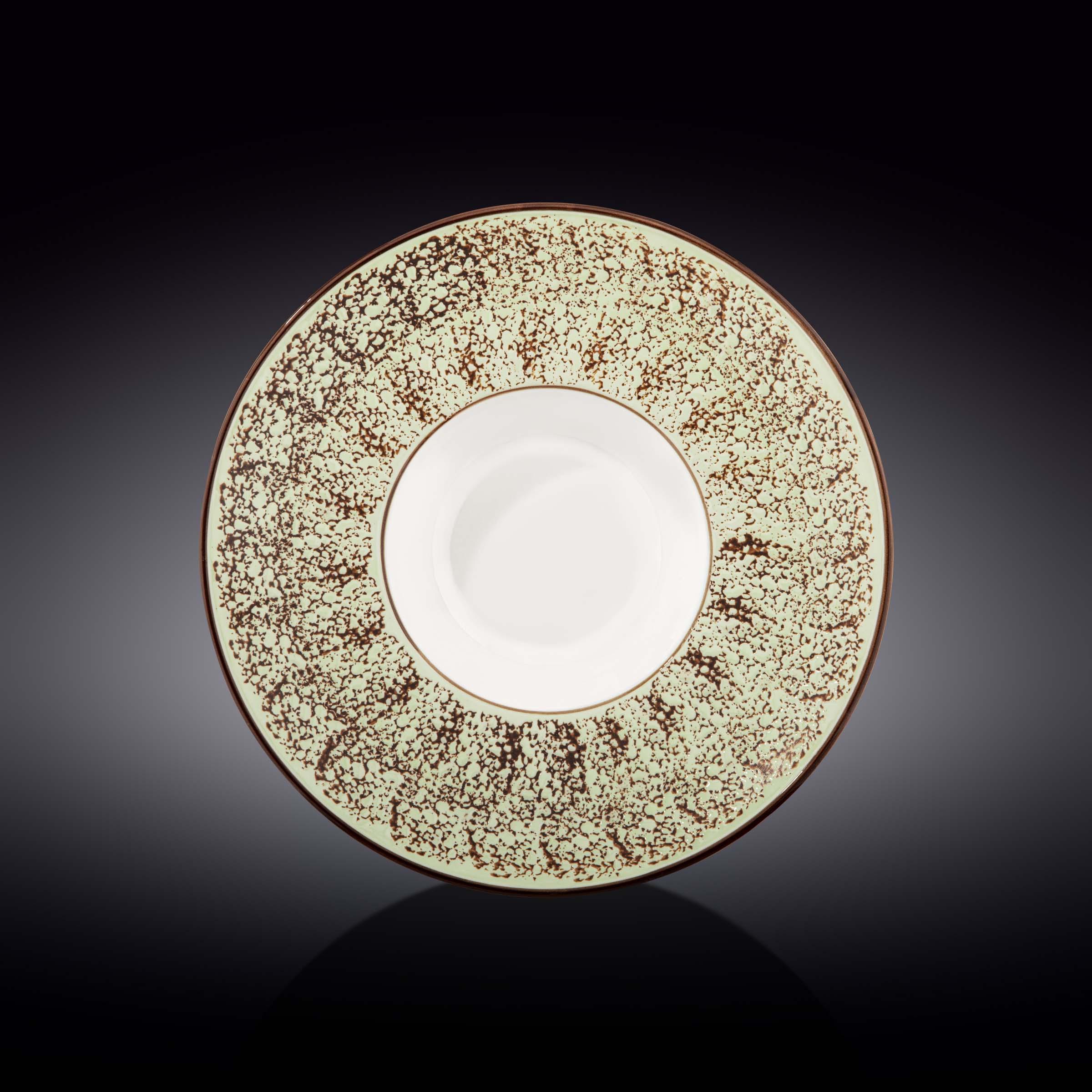 Speckled ceramic plate with brown and cream cosmic pattern, Qu!rk Boutique tableware