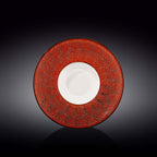 Red Porcelain Deep Soup or Salad Plate 9.5" inch | 7 Fl Oz | - Qu!rk Boutique