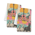 Retro Pop Western set of 2 Kitchen Dish Towels Made in America - Qu!rk Boutique