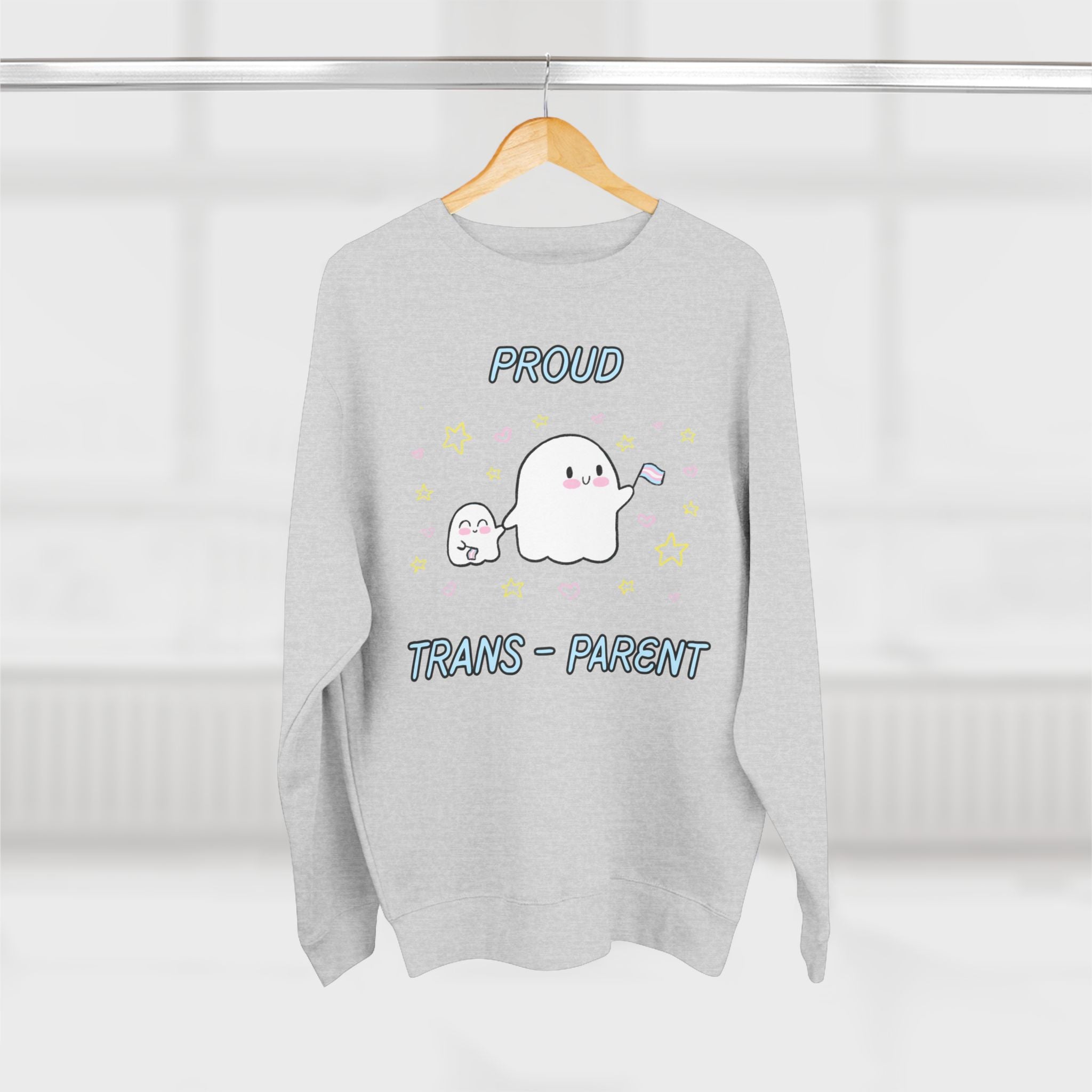 Proud Trans-Parent Unisex Crewneck Sweatshirt for LGBTQ+ Support