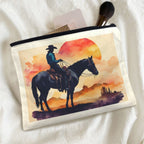 Water Color Cowboy Cosmetic Bag Pack of 5 Made in America - Qu!rk Boutique