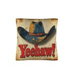 Vintage Western Yeehaw Throw Pillow Case 18 x 18 Made in America - Qu!rk Boutique