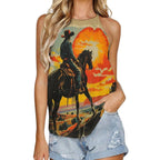 Baha Ranch Sunset Cowboy Tank Top - Qu!rk Boutique