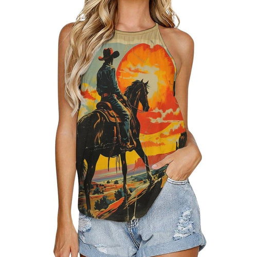 Baha Ranch Sunset Cowboy Tank Top - Qu!rk Boutique