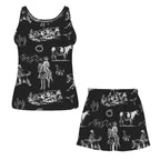 Baha Ranch Ranch Life Black Pajama Lounge Tank Shorts Set Made in America - Qu!rk Boutique