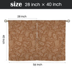 Western Print Curtains Window Curtain 28"x40" (2-Piece) Made in America - Qu!rk Boutique