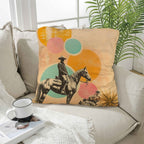Baha Ranch Retro Pop Western Lost Cowboy Pillow Case Made in America - Qu!rk Boutique