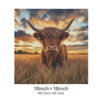 Baha Ranch Beautiful Highland Velvety Soft Pillow Cover Made in America - Qu!rk Boutique