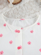 In Bloom Ribbed Lounge Set - Qu!rk Boutique