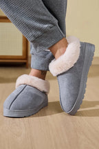 💙 Faux Fur Round Toe Platform Slippers - Qu!rk Boutique