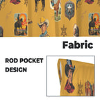 Vintage Cowboy Collage Western Curtains 28" x 40" Made in America - Qu!rk Boutique