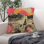Baha Ranch Retro Pop Western Albino Steed Pillow Case Made in America - Qu!rk Boutique
