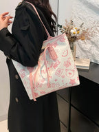 Graffiti Print Casual Tote Bag - Qu!rk Boutique