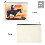 Water Color Cowboy Cosmetic Bag Pack of 5 Made in America - Qu!rk Boutique