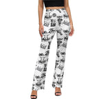 Baha Ranch Cowboy Print Western Flare Pants - Qu!rk Boutique