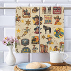 Vintage Cowboy Collage Set of 2 Dish Towels Made in America - Qu!rk Boutique