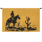 Desert Cowboy Window Curtain 52"x63" Made in America - Qu!rk Boutique