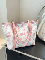 Graffiti Print Casual Tote Bag - Qu!rk Boutique