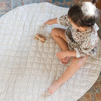 Quilted Play Mat - Natural Chambray - Qu!rk Boutique