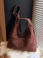 Minimalist Suede Shoulder Bag - Qu!rk Boutique