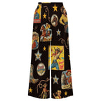 Baha Ranch Vintage Cowgirl Collage High Waisted Wide Leg Pants Inclusive Sizing - Qu!rk Boutique
