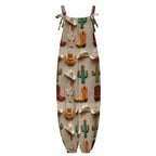 Cactus Boots Hat Western Overalls Jumpsuit - Qu!rk Boutique